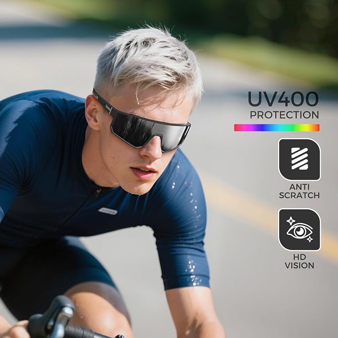 3 Pack Polarized Running Sunglasses for Women Mens Sunglasses UV Protection for Cycling Baseball Fishing