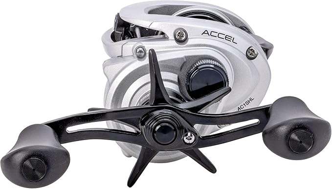 Lew’s Accel Baitcast Fishing Reel, LH Retrieve, 7.5:1 Gear Ratio, 4+1 Bearings