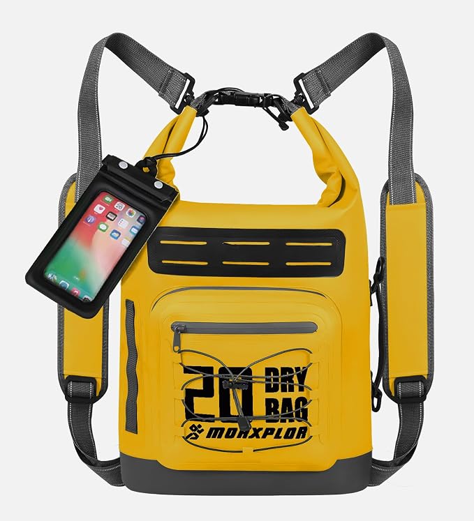 MORXPLOR Dry Bag Waterproof,5L/10L/20L/30L/40L/55L Roll Top Dry Bag Backpack with WaterProof Phone Case for Swim,Kayak