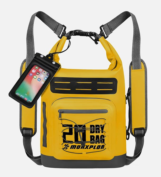 MORXPLOR Dry Bag Waterproof,5L/10L/20L/30L/40L/55L Roll Top Dry Bag Backpack with WaterProof Phone Case for Swim,Kayak