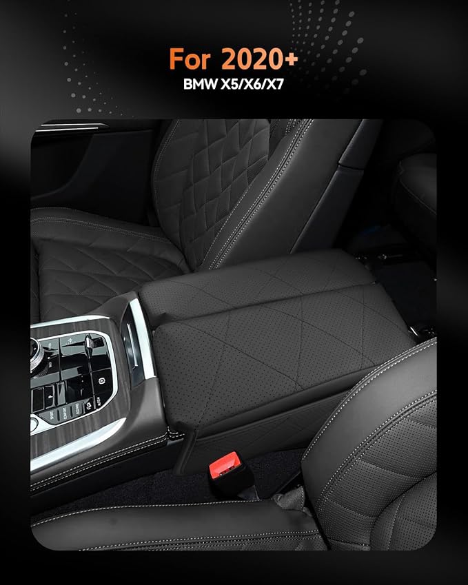 CDEFG for BMW X5/X6/X7 2020-2025 2026 Center Console Cover Armrest Box Cover for X5, X6, X7 2020-2024 2025 2026 Accessories Console Arm Rest Protector