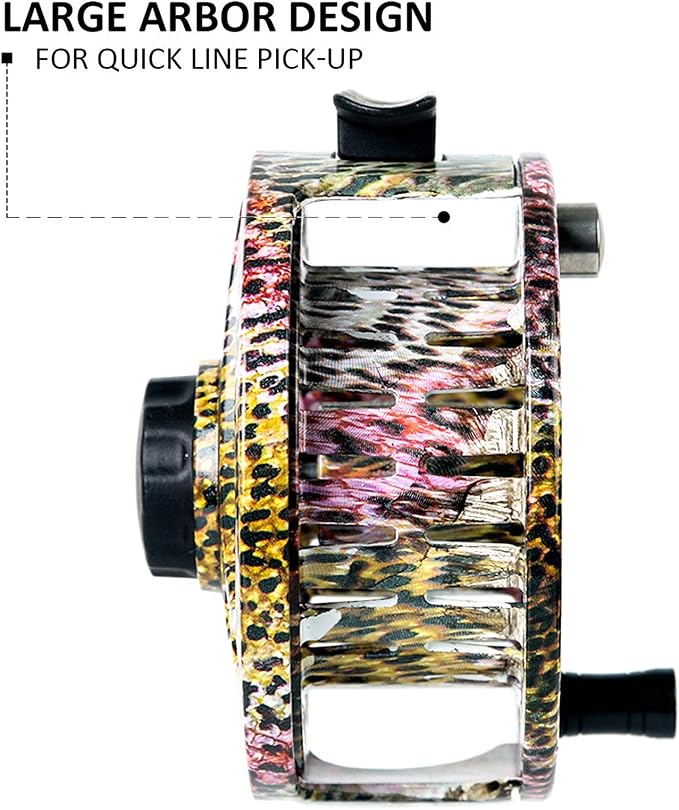 M MAXIMUMCATCH Maxcatch ECO Large Arbor Fly Fishing Reel (3/4wt 5/6wt 7/8wt) and Pre-Loaded Fly Reel with Line Combo