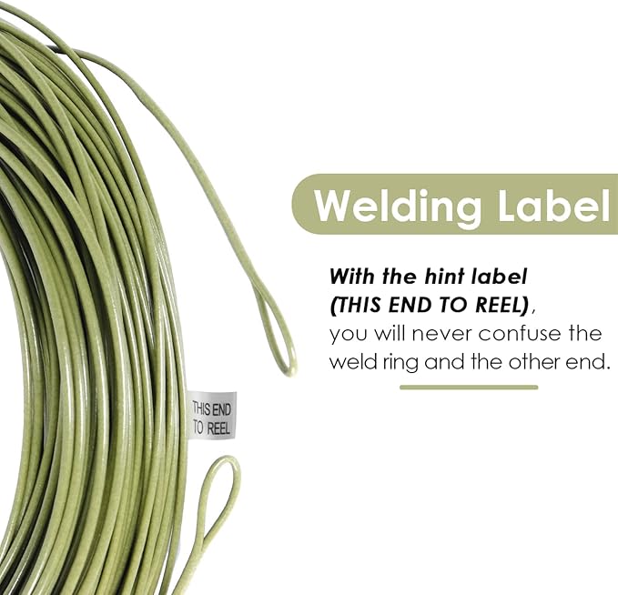 SF Fly Fishing Line Weight Forward Floating Fly Line for Fly Fishing 3wt 4wt 5wt 6wt 7wt 8wt 100FT Double Welded Loops