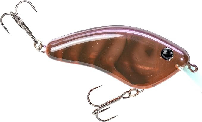 Strike King Hardliner Fishing Lure, Flat Sided Crankbait, Circuit Board Lip, Extra Tight Wobble, Size 4 Treble Hooks