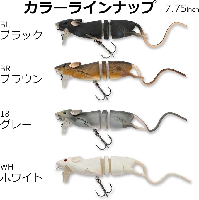 Savage Gear 3D Rat Fishing Hard Bait