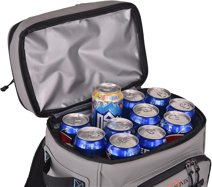 Alphasonik Cooler Backpack 40 Cans Insulated Backpack Cooler for Men & Women, 2 Leak Proof Compartments Coolers Bag for Beach Travel Picnic Hiking BBQ Fishing Outdoor Camping