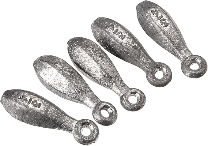 Bullet Weights Bank Sinkers Fishing Weights BL Series | Durable Lead Sinker for Bottom Saltwater Fishing | Ocean & Riverbank Tackle | Multiple