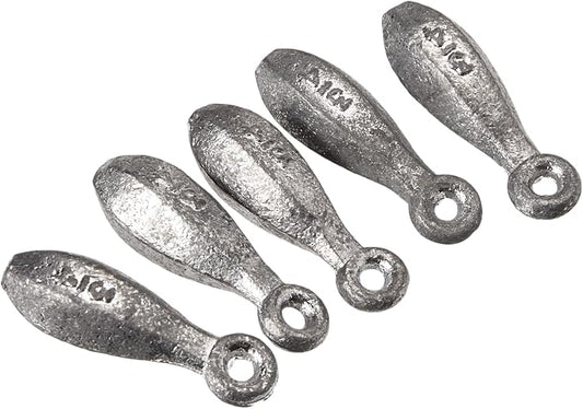 Bullet Weights Bank Sinkers Fishing Weights BL Series | Durable Lead Sinker for Bottom Saltwater Fishing | Ocean & Riverbank Tackle | Multiple