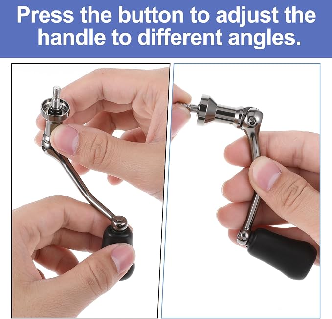 Grip Fishing Swivel Reel Handle Fishing Reel Handle Single Rockers Arm Screw-in Handles Grips Rubber Handles Fishings Reels Replacement Fishings Rod Power Handless for Baitcasting Reels