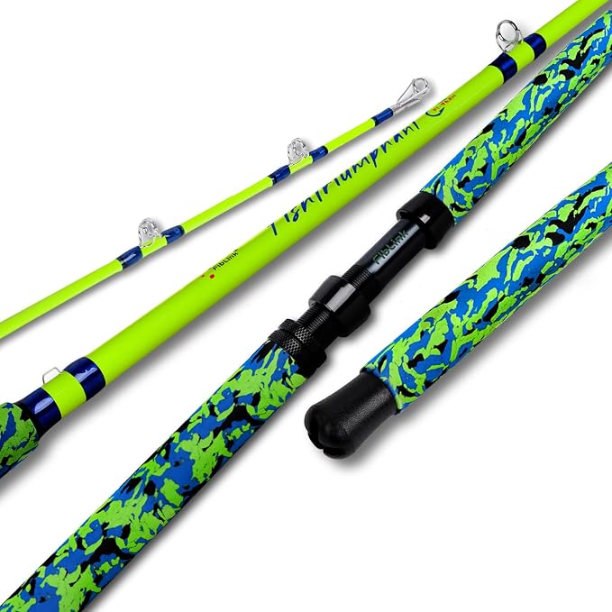 Fiblink Catfish Fishing Rods, 1 Piece/2 Piece Catfishing Pole, Medium Heavy Catfish Cat Casting Rod (7'6"/8'6’/9'6”)