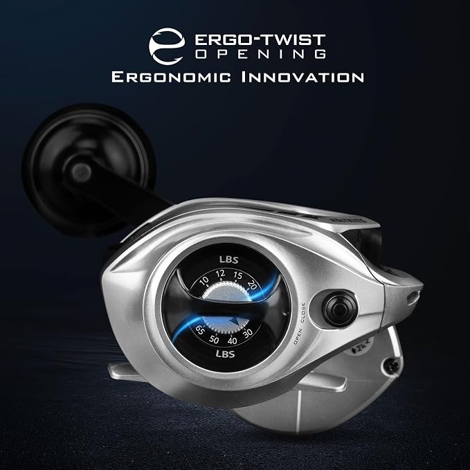 KastKing Kapstan Elite 300 Baitcasting Fishing Reel, Low Profile, Large Capacity Casting Reel, Graphite Frame, 35 lbs. Drag 5.4:1 Ratio, 6+1 Double Shielded/SS BB Centrifugal Braking, Aluminum Handle