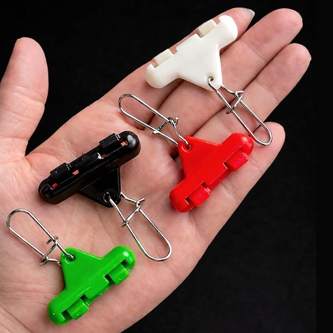 Sinker Slides for Fishing with Weight Bumpers, No Twist Sinker Slide, Clip-On Sinker Slider for Easy Weight Change, Protect Line & Knot Swivels Snaps, Ideal for Catfish Carolina Rig
