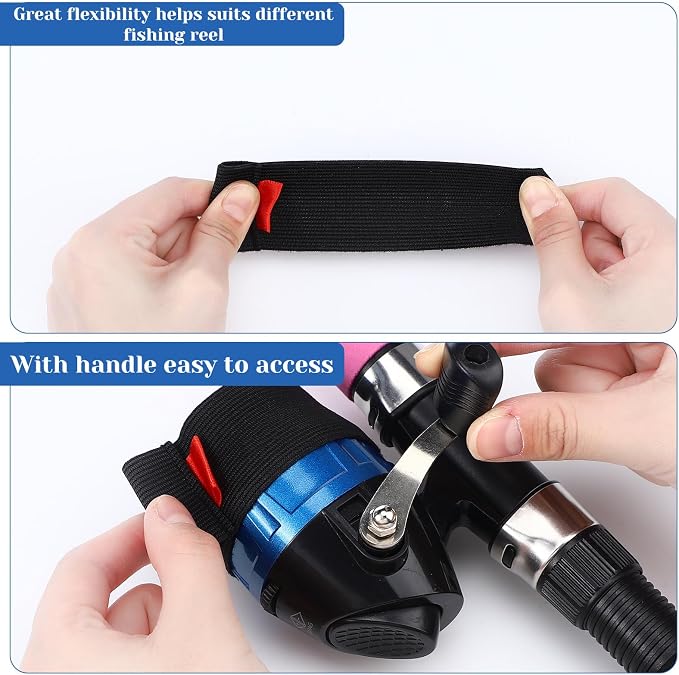 8 Pcs Fishing Spinning Reel Cover Spool Belt Fishing Reel Protection Accessories