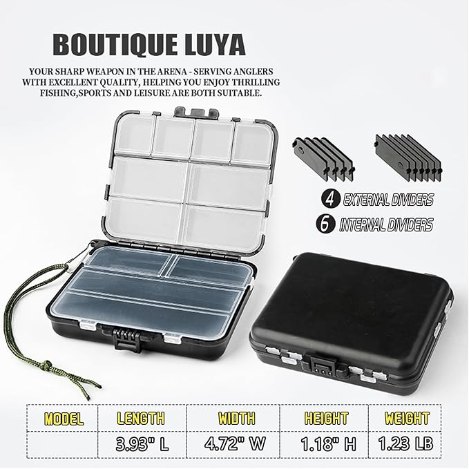 5 Pack Mini Plastic Tackle Boxes for Small Tackle Box Organizer, Ideal for Fishing Storage Containers, Kayak Fly Boxes Large