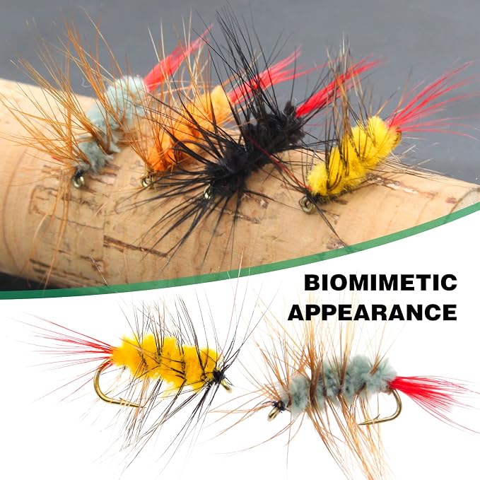 Fly Fishing Poppers, Topwater Fishing Lures Bass Crappie Bluegill Sunfish Panfish Trout Salmon Perch Steelhead Flies for Fly Fishing Bass Panfish Bluegill Trout Salmon