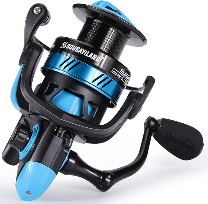 Sougayilang Fishing Reel, Ultralight Spinning Reel with Aluminum Spool, 5.2:1 High Speed Spinning Fishing Reel, 1000-6000 Series for Freshwater