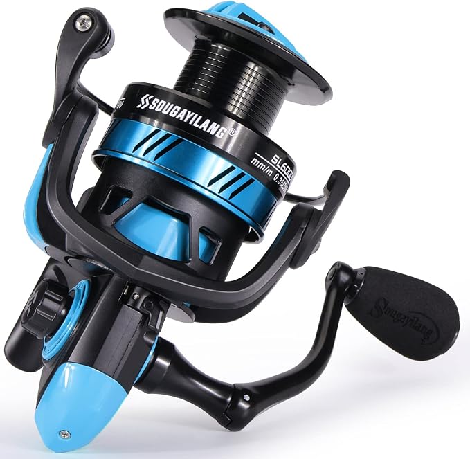Sougayilang Fishing Reel, Ultralight Spinning Reel with Aluminum Spool, 5.2:1 High Speed Spinning Fishing Reel, 1000-6000 Series for Freshwater