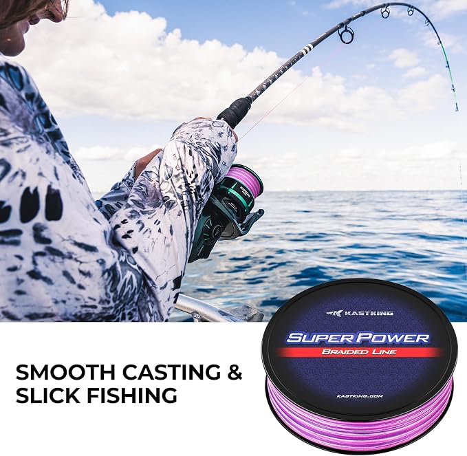 KastKing SuperPower Braided Fishing Line - Abrasion Resistant Braided Lines – Incredible Superline – Zero Stretch – Smaller Diameter – A Must-Have!