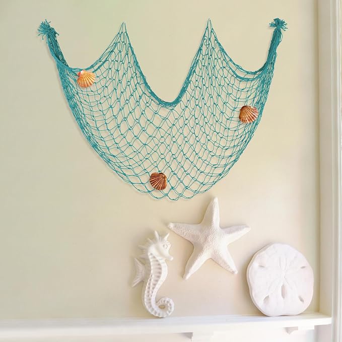 2 Pack Fish Net Decorations for Party