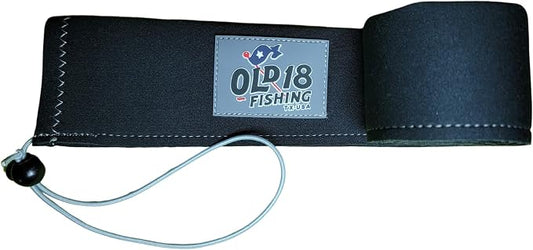 OLD18 Neoprene Fishing Rod Sleeve - Protective Rod Sock for Fishing Poles 6'-8' - Hook-Resistant Fishing Rod Case for Storage & Transport - Helps Keep Rods Afloat