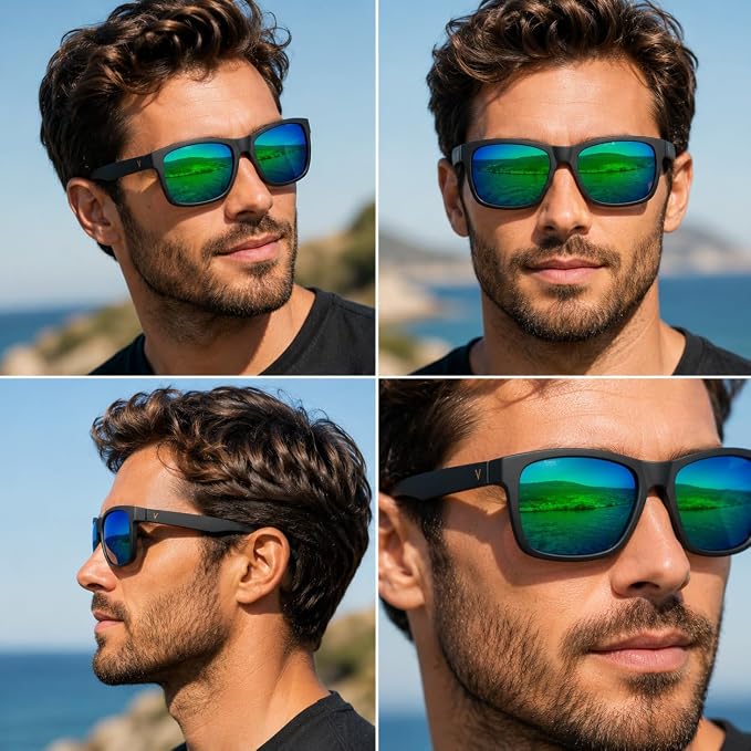 Polarized Sunglasses for Men & Women, Lightweight Driving Sunglasses for Fishing, Golf, Sports, UV400 Protection