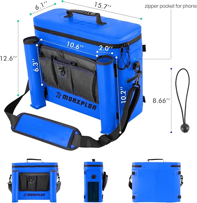 MORXPLOR Kayak Cooler,Waterproof Kayak Seat Back Cooler for Kayaking,Kayak Accessories Cooler Bag,Protable Ice Chest,Beach Cooler,Travel Cooler for Camping or Lunch Bag
