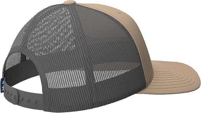 HUK Men's Mesh Trucker Snapback Hat | Anti-Glare Fishing Hat