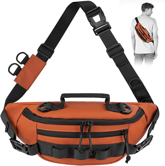 THKFISH Fishing Waist Pack, Fishing Tackle Bag Waterproof Fanny Pack for Women & Men Portable Sling Bag