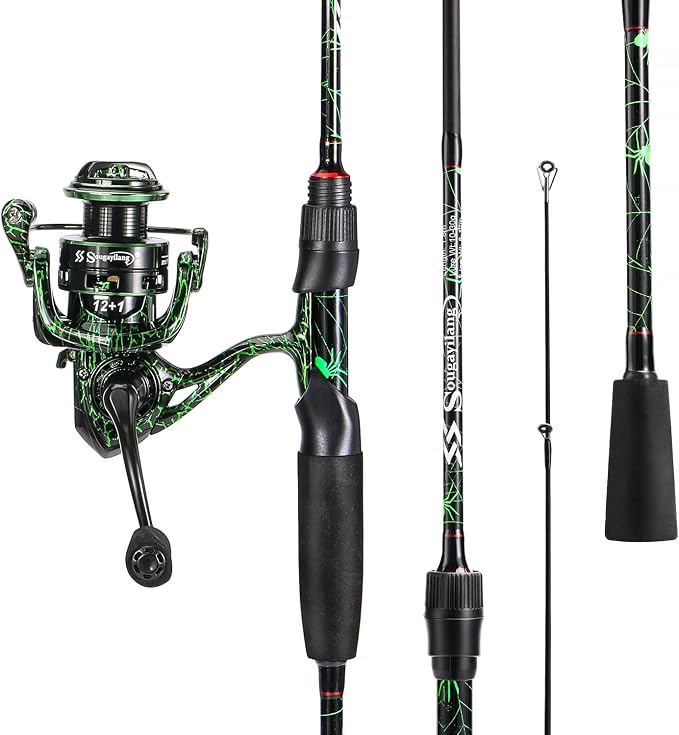 Sougayilang Fishing Rod Combo, Baitcasting&Spinning Reel with IM6 Graphite Blank Rods