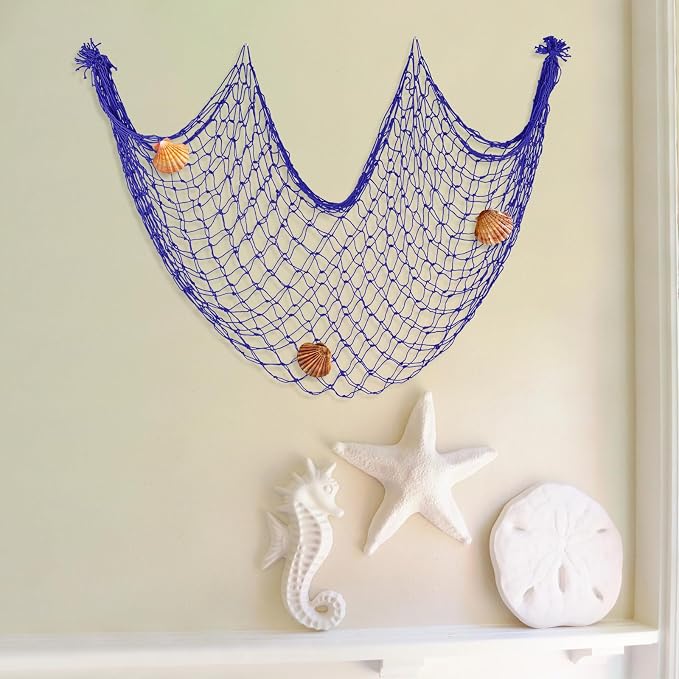 2 Pack Fish Net Decorations for Party