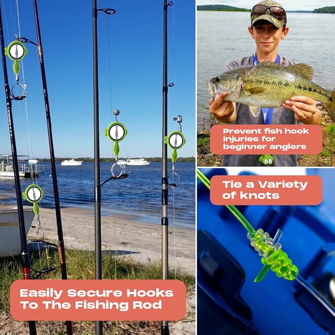 HOOK-EZE Fly Fishing Accessories - Fishing Knot Tying Tool for Tying Fishing Line to Hooks - Fishing Gear and Equipment, Gadget to Tie Knots Quick and Easy - Fishing Gifts for Men