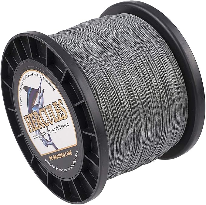 HERCULES Cost-Effective Super Cast 8 Strands Braided Fishing Line 10LB to 300LB Test for Salt-Water,109/328/547/1094 Yards(100M/300M/500M/1000M),Diam.#0.12MM-1.2MM,Hi-Grade Performance,Variety Colors