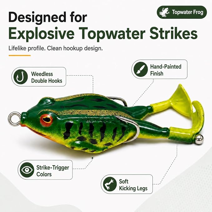 Soft Fishing Lure Kit for Bass/Trout/Pike/Salmon, 4Pcs Fishing Gear for Individually Packaged Baits with Gift Box