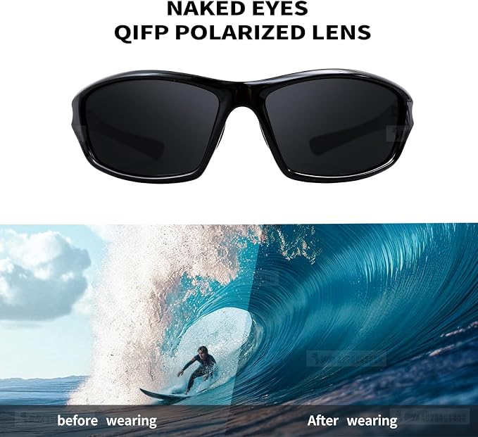 Polarized Sports Sunglasses For Men Women Unbreakable Frame Cycling Driving Fishing UV400 Protection