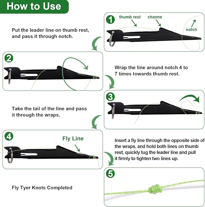 HINZIC 2 Pack Fast Knot Tyer for Fishing Line, Stainless Steel Quick Fly Nail Knot Tying Tool Equipment for Fishing Hooks Lures Ties