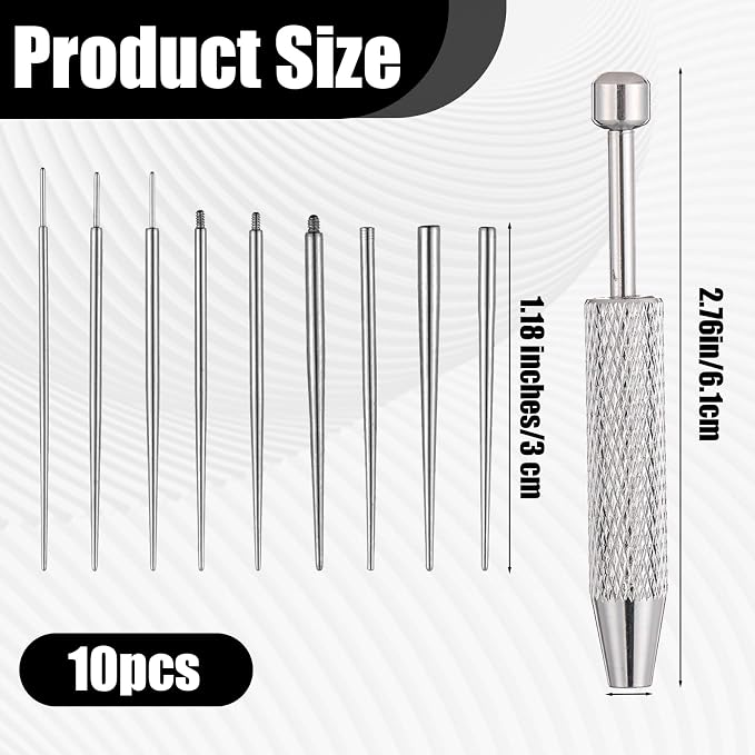 Piercing Tapered Ball Grabber Tool Piercing Changing Tools Flat Back Earring Tool 4-Claw Pick UpPiercing Ball Holder for Ear Nose Lip Stainless Steel Threadless/Threaded Insertion Pin