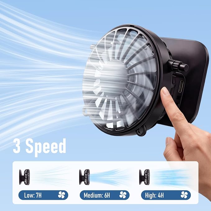 Short Brim Sun Hat with 1 Solar Fan & Neck Flap for Men Women UPF 50+ Outdoor for Garden Fishing Beach Essential