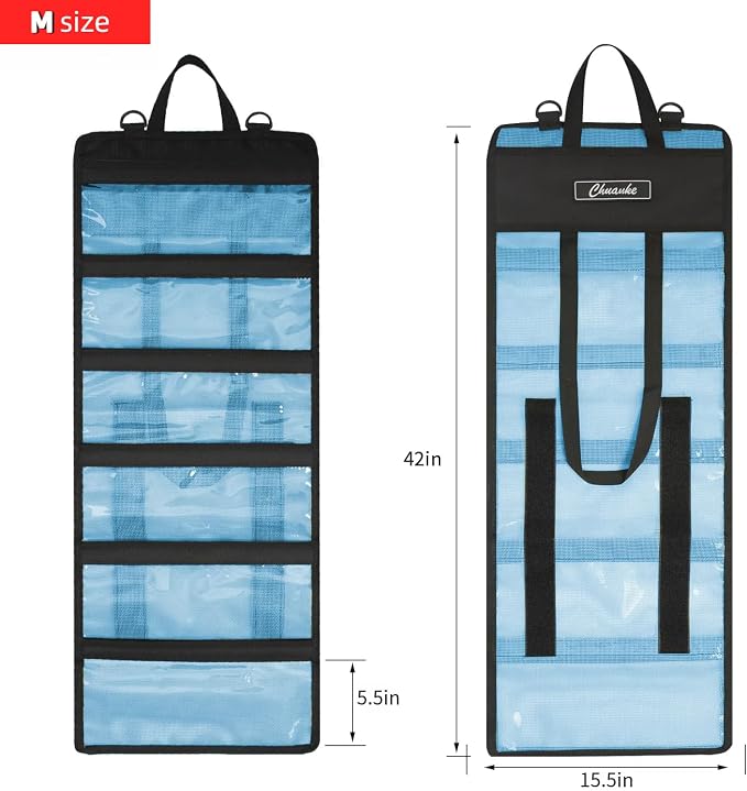 Lure Bag 6 Pocket PVC Protective Cover Durable Fishing Bag Trolling Lure Tackle Box