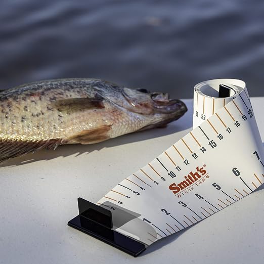 Smith's Regal River 48" Retractable Ruler - Durable - UV Resistant, Large Numbers - Waterproof Measuring Tape- Fresh - Saltwater Fishing, Boating - Kayaking - Tackle - Accessory - 3” Wide