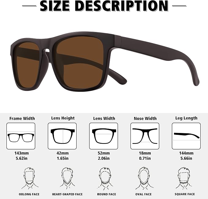 MEETSUN Polarized Sunglasses For Men Women UV Protection Square Frame Sport Fishing Driving Sunglasses