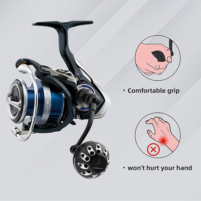 GOMEXUS Power Handle Compatible for Daiwa Revros LT Regal LT Legalis LT Crossfire LT Elimilator QR Ultralight Fishing Reel Crank 【Please Pay Attention to [Style Name] When selecting】