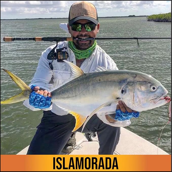 Glacier Glove Islamorada 50+ Sun Protection Durable Lightweight Breathable Quick-Dry Fingerless Outdoor Fishing Sun Glove
