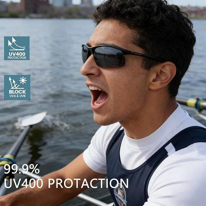 17g Polarized Sports Sunglasses for Men Women Tr90 Frame UV400 Protection Sun Glasses for Cycling Fishing Driving