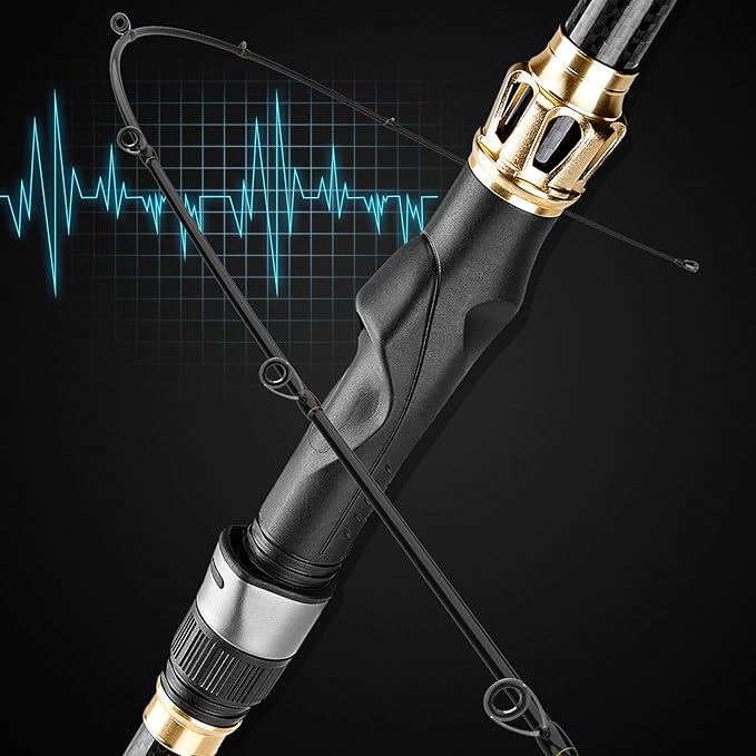 PLUSINNO Fishing Rod and Reel Combo, Telescopic Fishing Pole Kit with Spinning Reel, Tackle Box, Fishing Lures and Travel Carrying Bag, Fishing Gear Gifts for Men