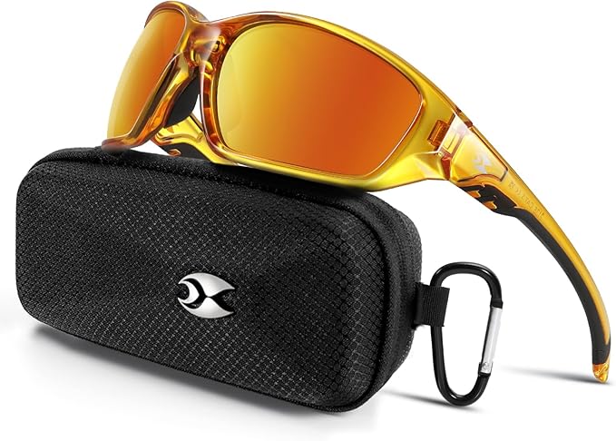 suoso Sports Polarized Sunglasses for Men: Womens UV400 Protection Sun Glasses Wrap Around Goggles for Fishing Driving TR90
