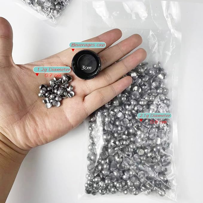Removable Split-Shot,500Pcs Lead Sinking Split Shots Fishing Sinkers,Fishing Weights Sinkers