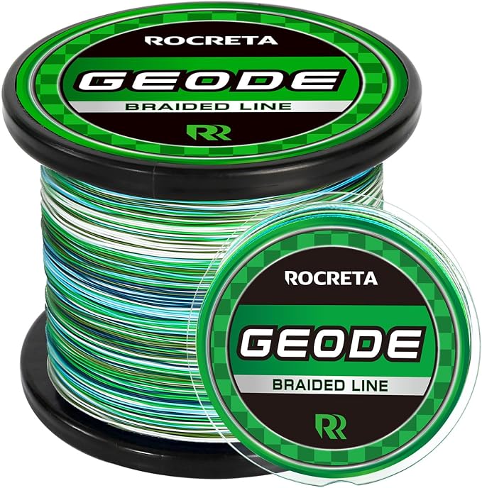 Geode Braided Fishing Line, Super Strong Power Braid Lines for Saltwater and Freshwater Fish 8-50lb, 150yds/300yds/500yds/1000yds
