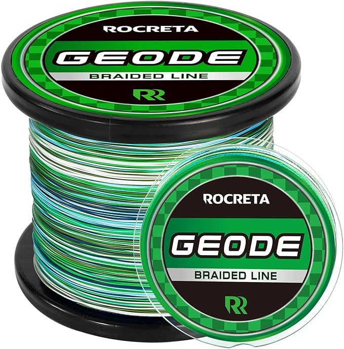 Geode Braided Fishing Line, Super Strong Power Braid Lines for Saltwater and Freshwater Fish 8-50lb, 150yds/300yds/500yds/1000yds