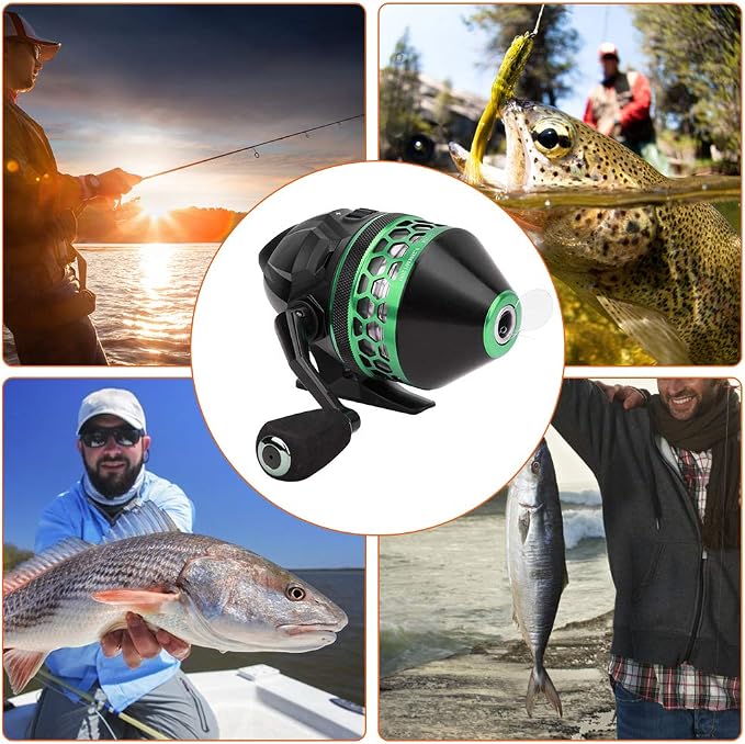 Alomejor spincast Reel,4.1:1 Speed Ratio for Retrieval,Closed face Fishing Reel,ABS and Metal Construction for Durability and Lightweight,for Beginners and Casual Anglers in Freshwater Lakes