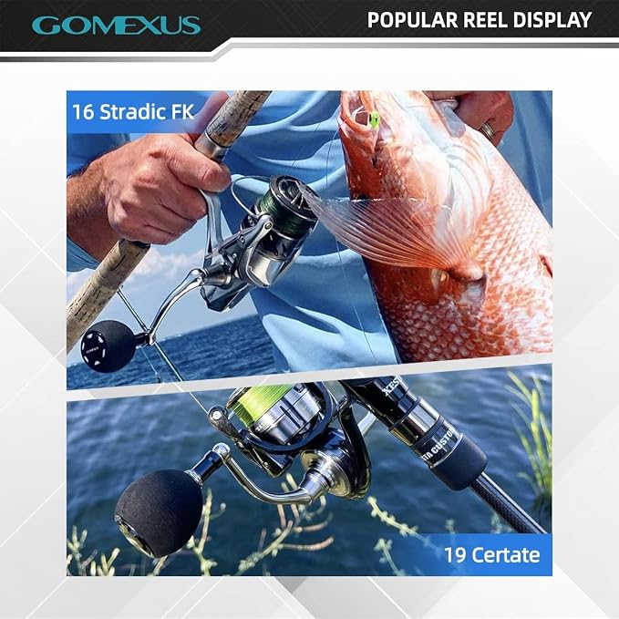 GOMEXUS Power Knob Compatible for Shimano Daiwa Spinning Reel Fishing Reel Handle Knob